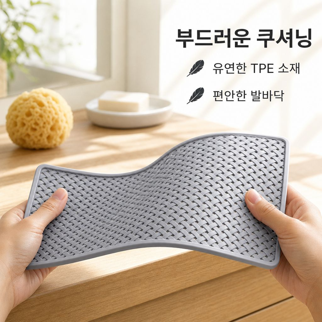 화장실 샤워 미끄럼방지 매트 흡착 방지 욕실 매트