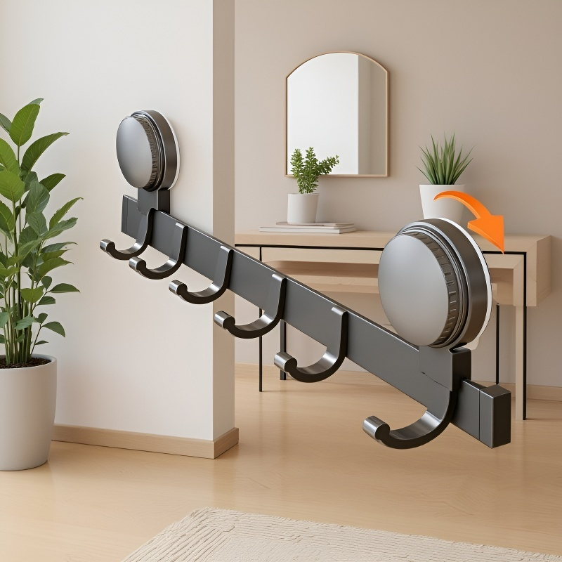 흡착식 후크, 드릴링 불필요, 강력한 하중 지지 접착 후크, 욕실 옷걸이