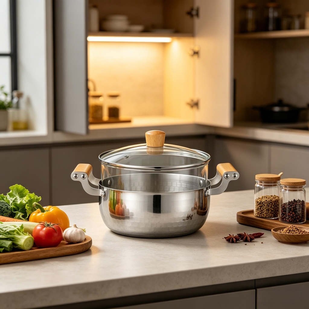 스테인리스 투명 유리 양손 미니 냄비