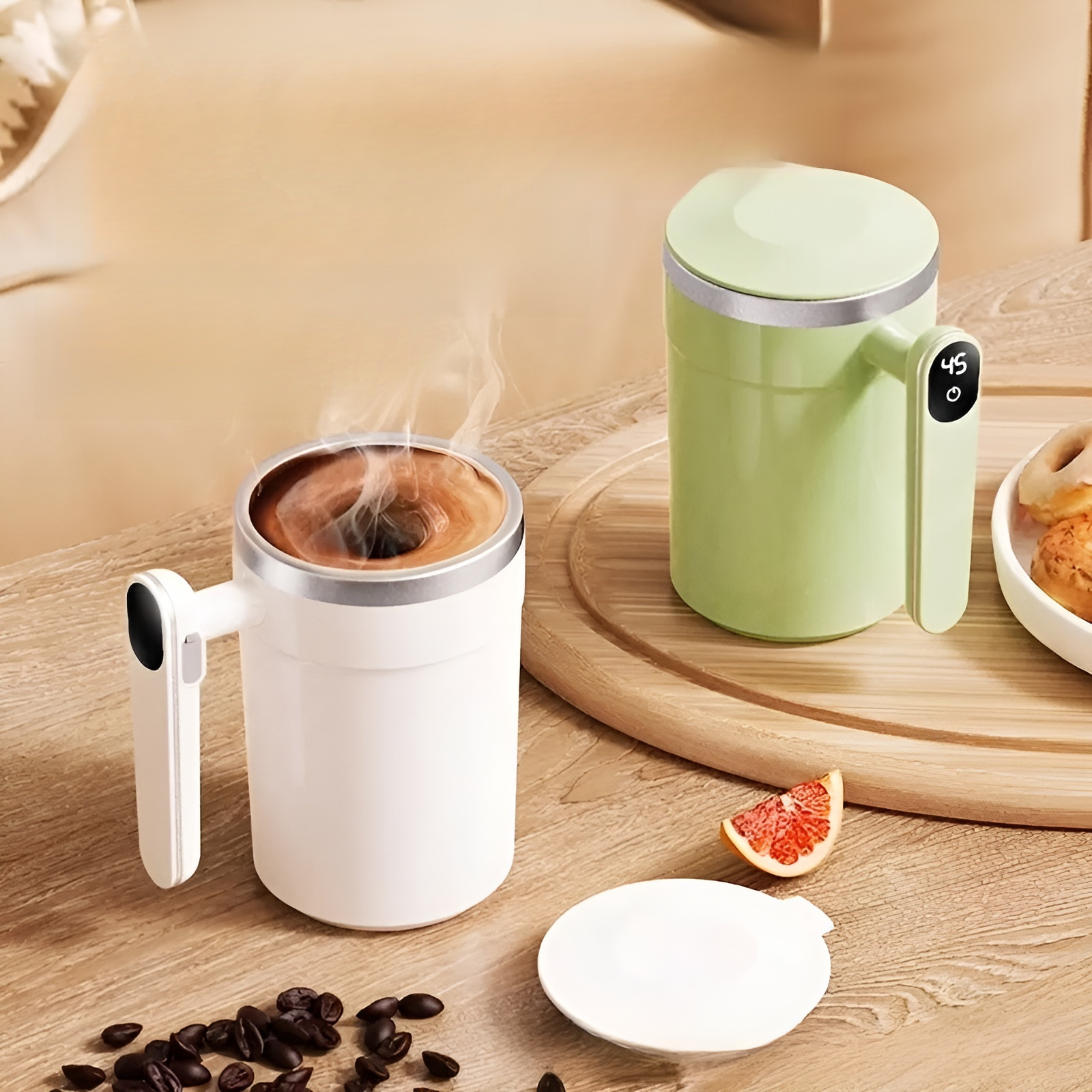 Temperature Measuring Automatic Blending Coffee Cup