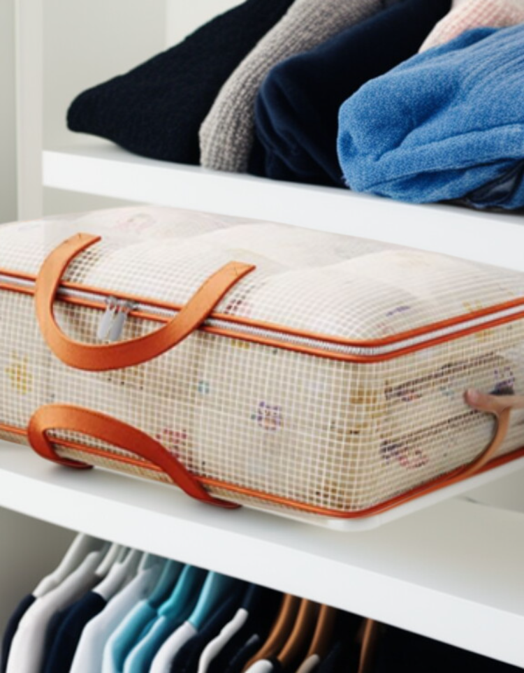 이불 수납함으로 활용하는 가방