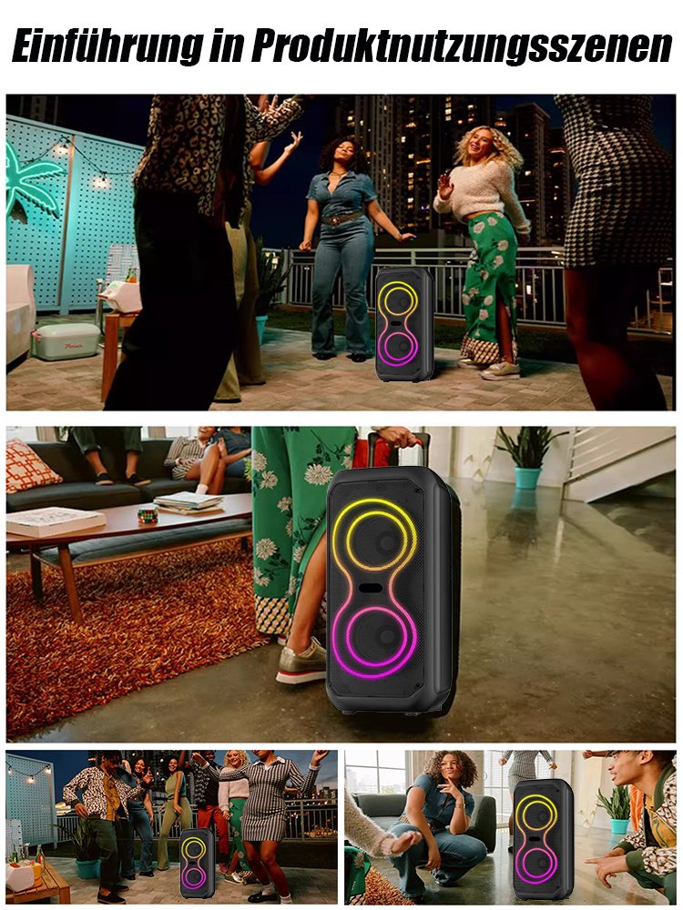 【Send Mikrofon】Subwoofer kabelloser Bluetooth-Lautsprecher