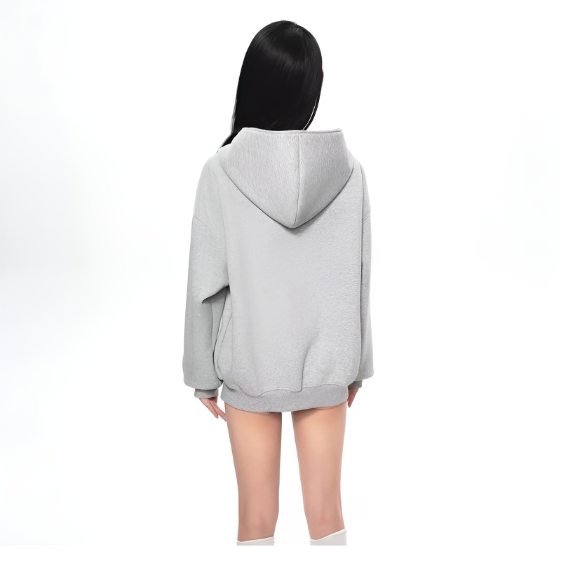 루즈핏 더블 지퍼 후드티