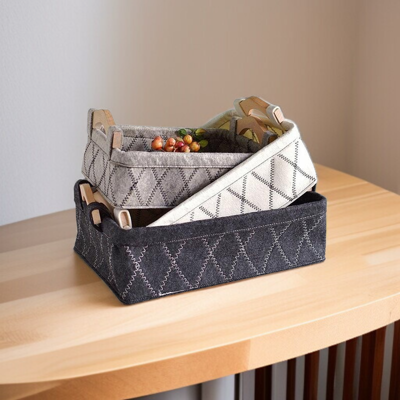 Stoffkunst Desktop Müll Aufnahmebox