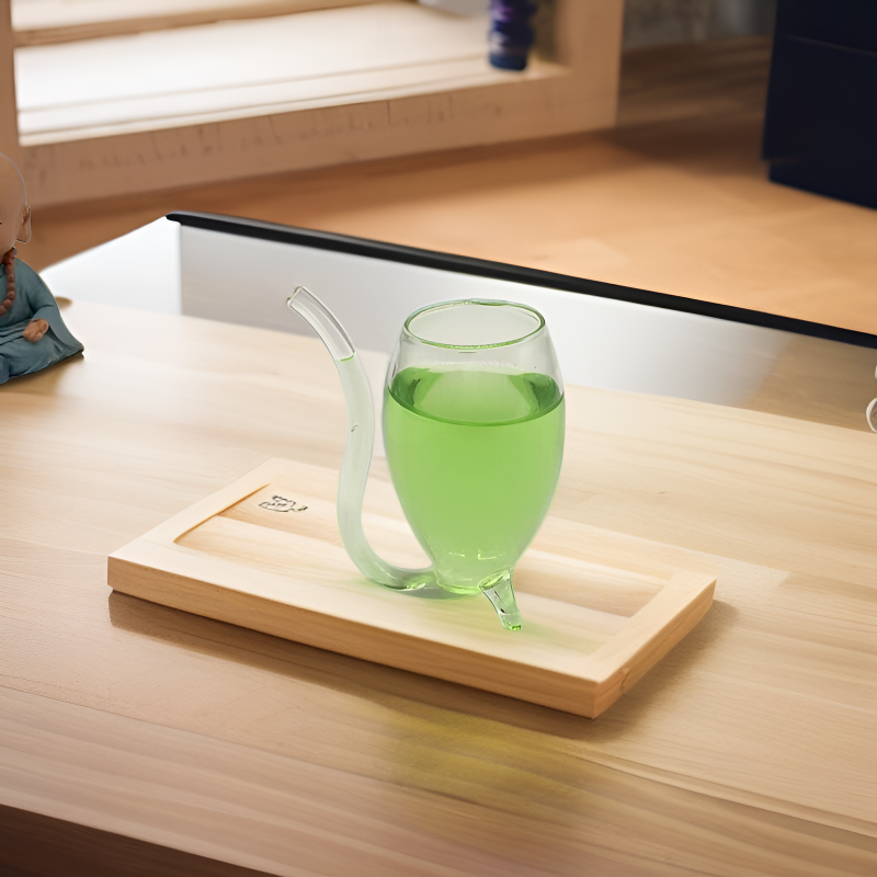 Creative Single-Layer Transparent Curved Drink Cup