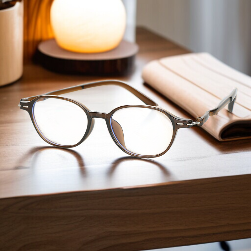 軽量オーバルフレーム老眼鏡・ブルーライト対策