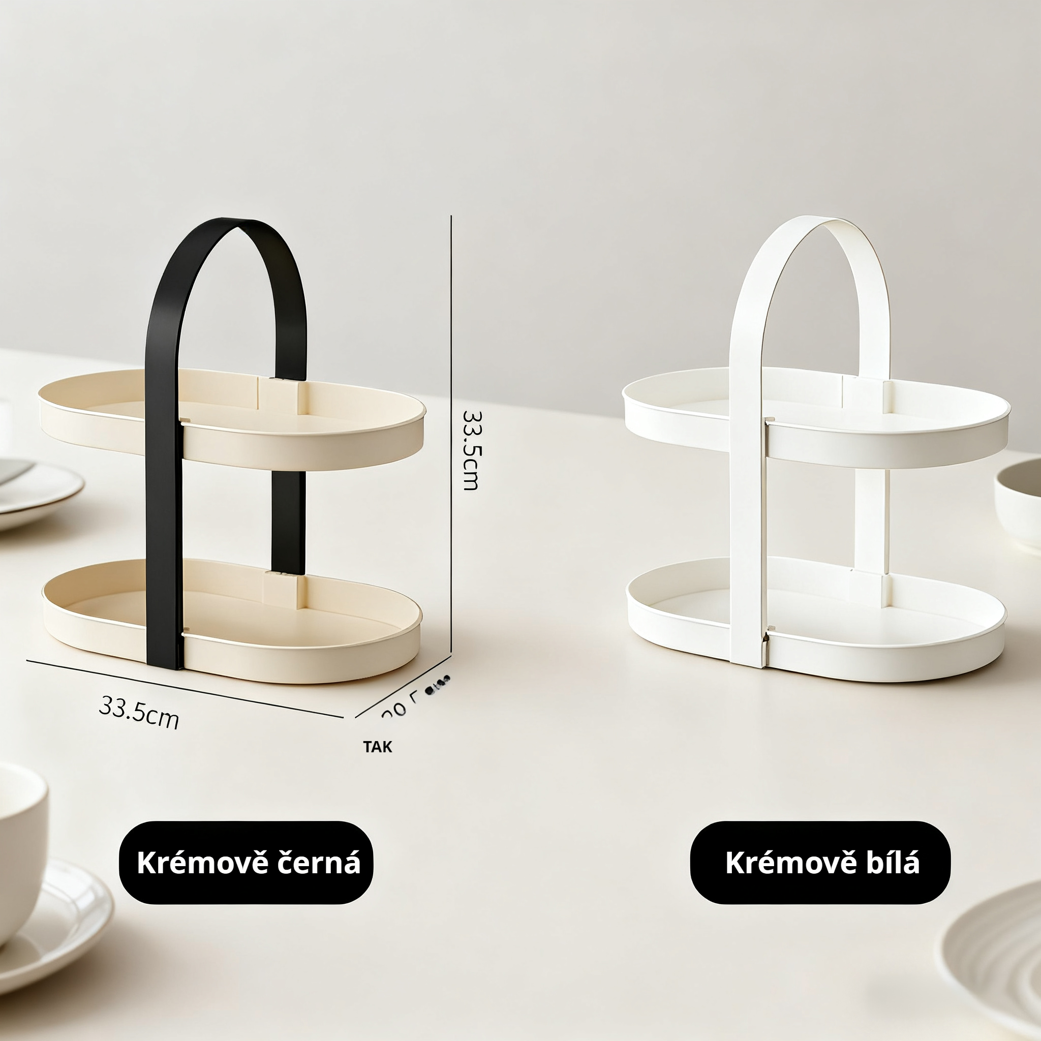 Vícevrstvý stojan na čajové šálky na stůl bez vrtání s ochranou proti prachu