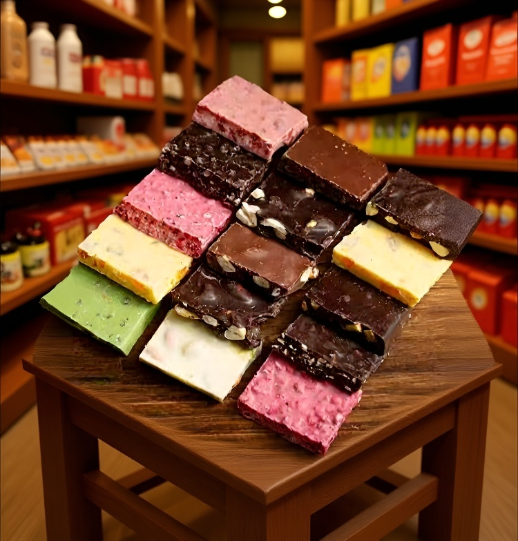 新鮮なナッツがぎっしり詰まったチョコレート