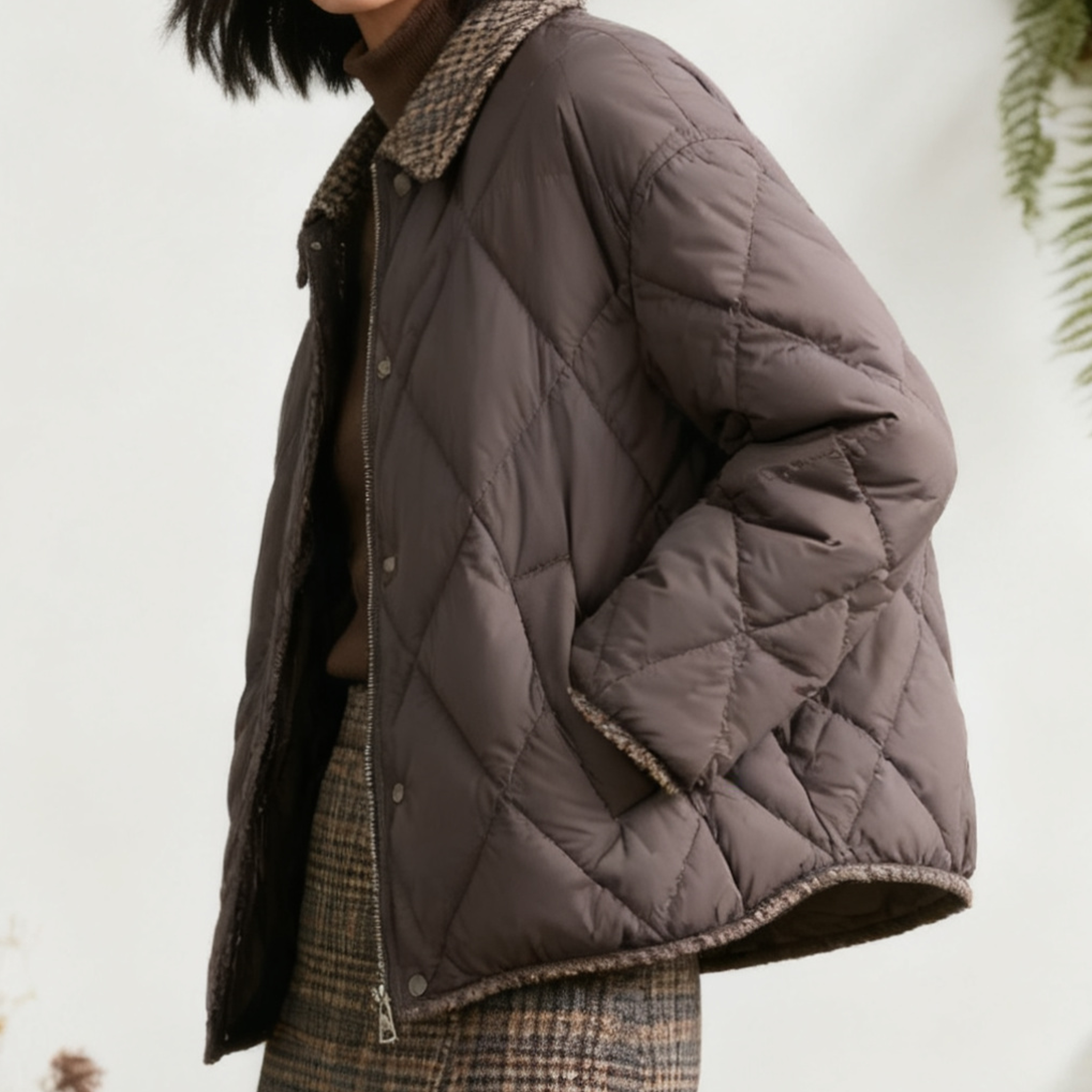 여성 클래식 다운 재킷