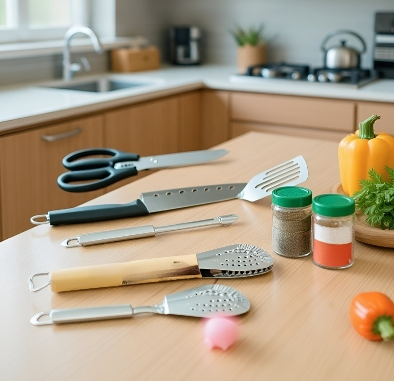 야외 식사 준비를 위한 8피스 조리도구