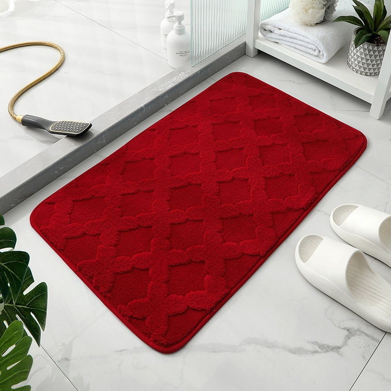 Imitation Cashmere Non-Slip Doorway and Bathroom Floor Mat