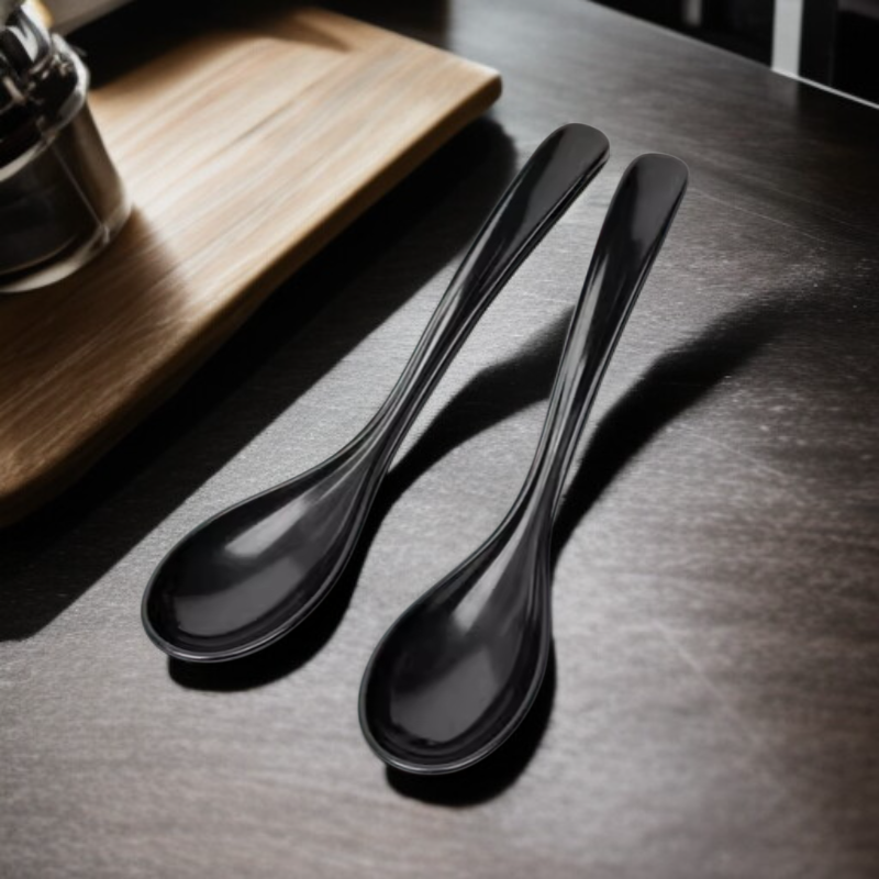 합금 소재의 긴 손잡이 수프 스푼