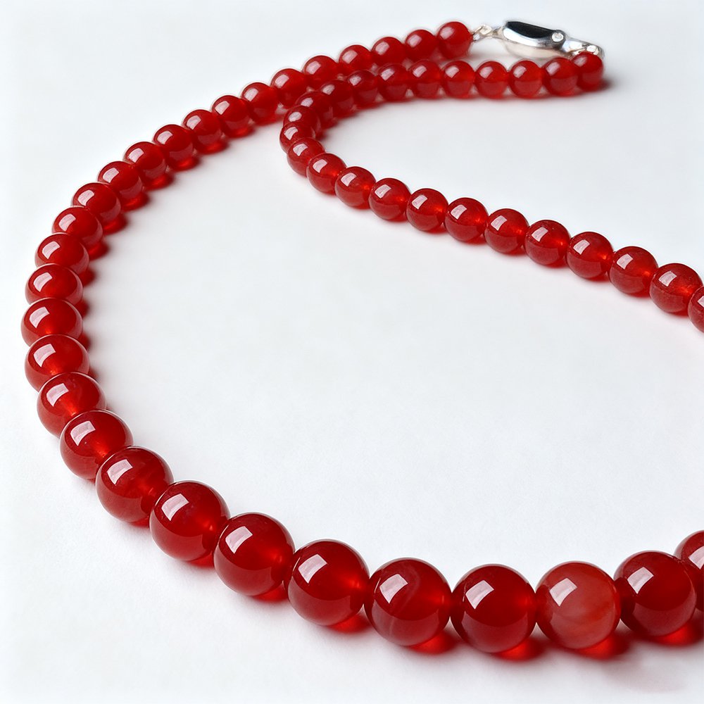 Set mit zwei roten Achat Halsketten