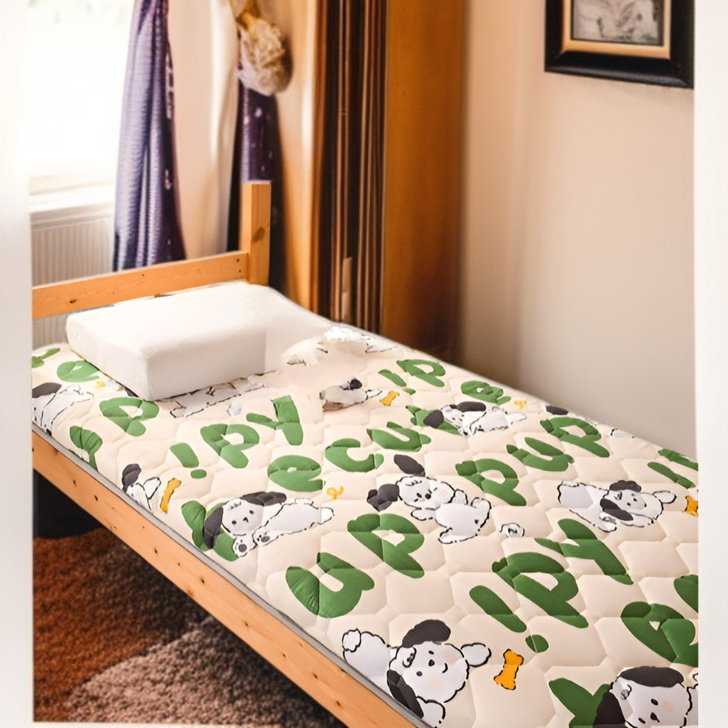 Side profile of plush double mattress