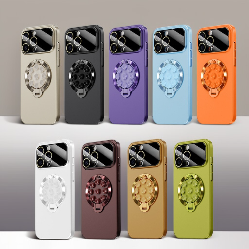 넓은 시야창이 있는 세련된 자석 스탠드 폰 케이스