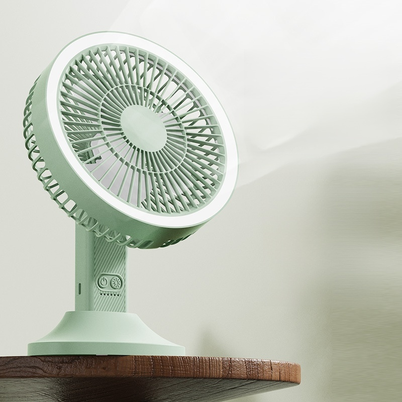 桌面便攜折疊夜燈風扇