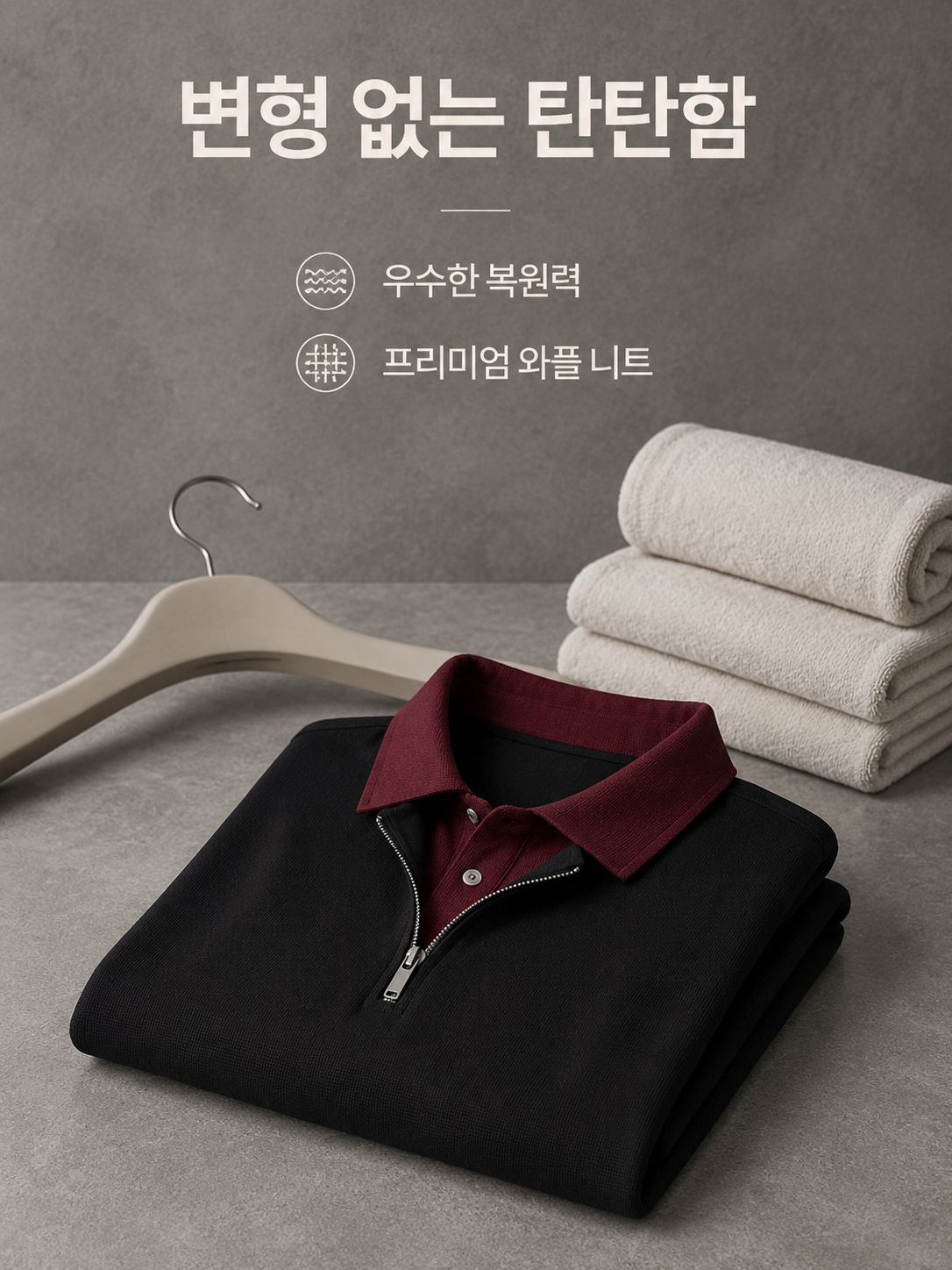 다양한 컬러의 남성 레이어드 폴로셔츠