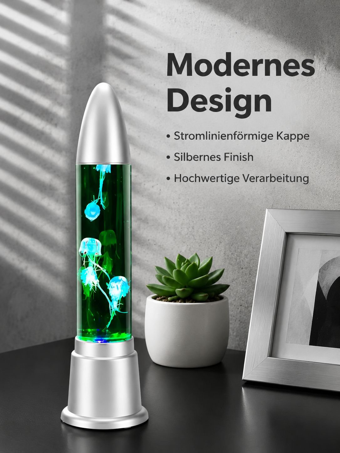 Dekorative LED Lampe mit Blasen und Farbspiel