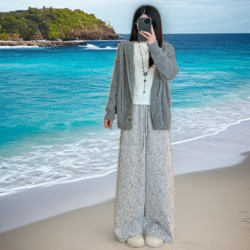 작은 키 하이웨스트 날씬해 보이는 캐주얼 팬츠 나른한 바람 날씬해 보이는 캐주얼 팬츠