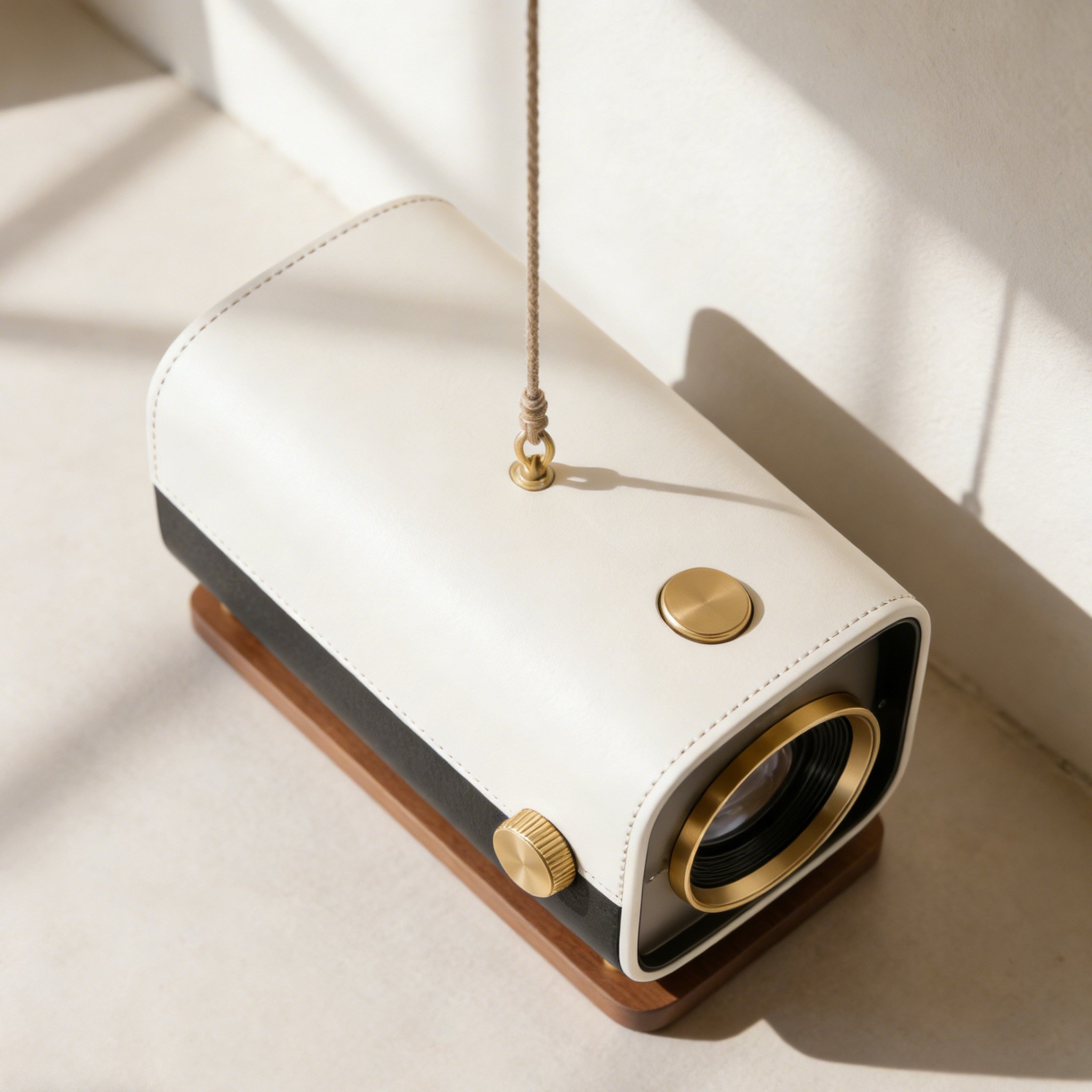 เครื่องโปรเจคเตอร์แบบแขวนพร้อมฐานไม้