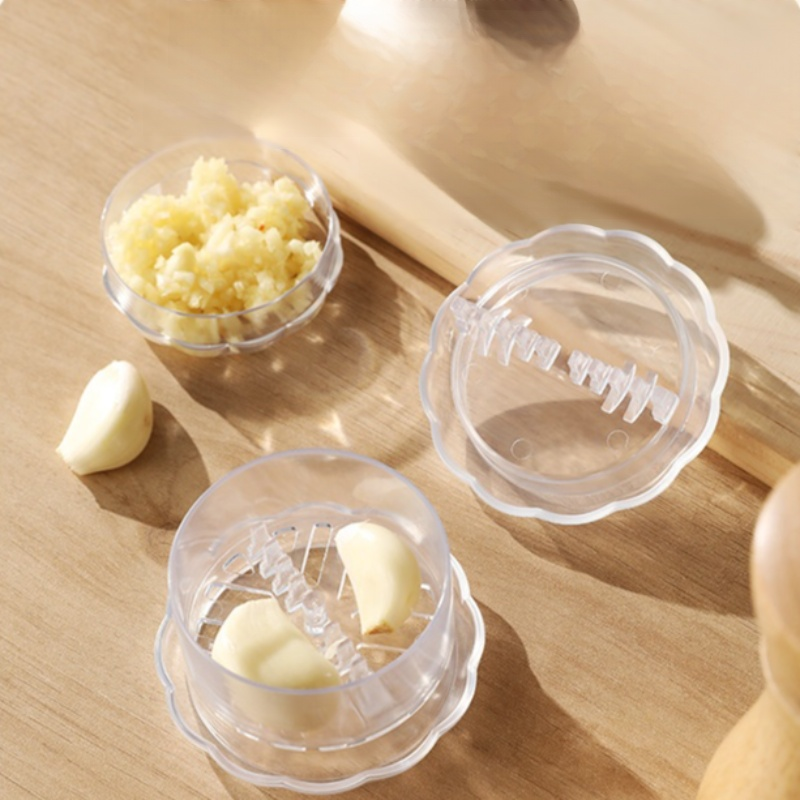 自動受け皿付き回転式ニンニククラッシャー