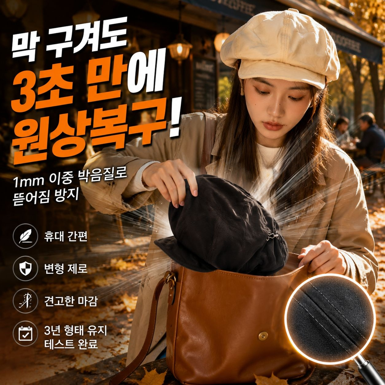 큰 머리 여성용 일본 레트로 베레모, 얼굴형 보정