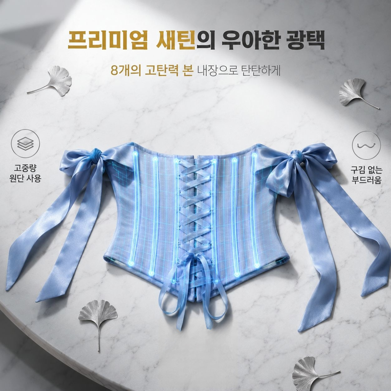 생선뼈 브래지어 슬리브리스 틴 나시