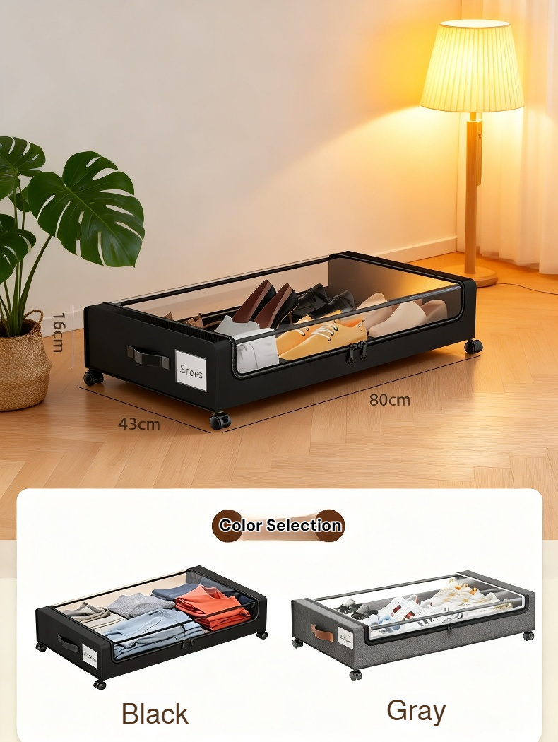 Foldable storage box for bedroom
