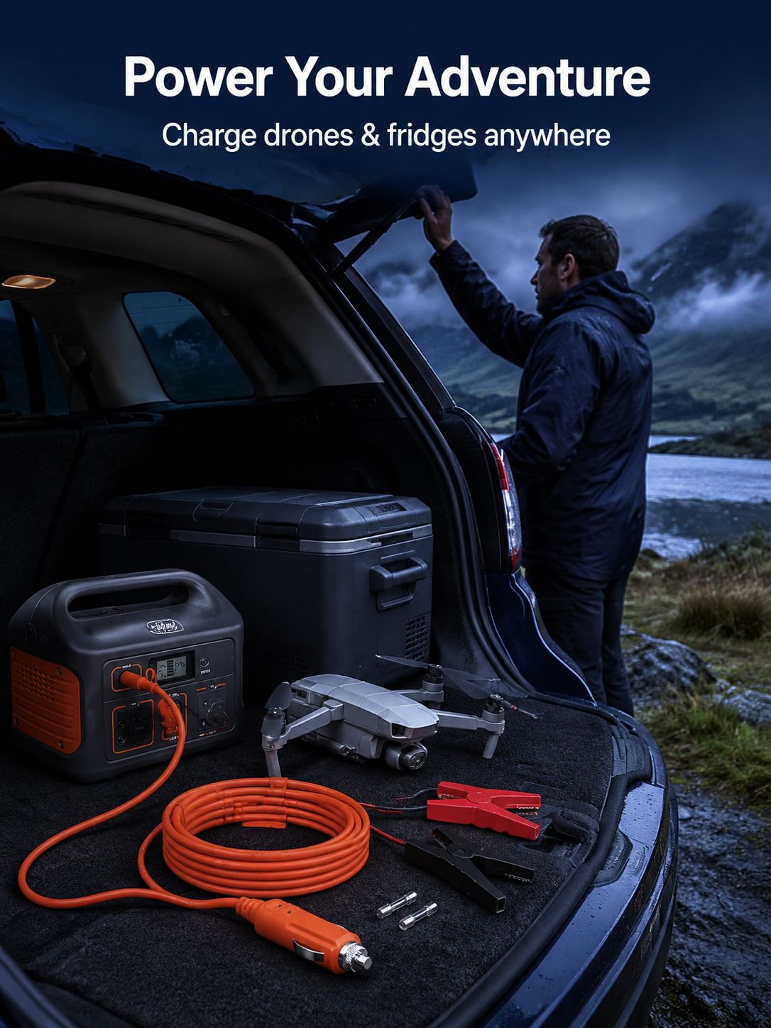 Heavy duty car battery charging cable for fast power transfer