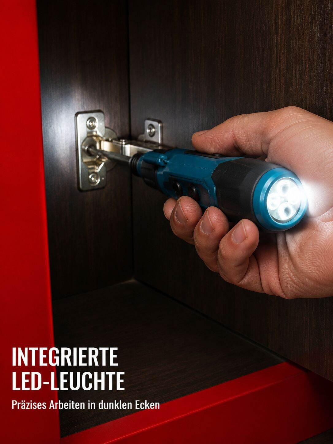 Ergonomisch gestalteter Akkuschrauber