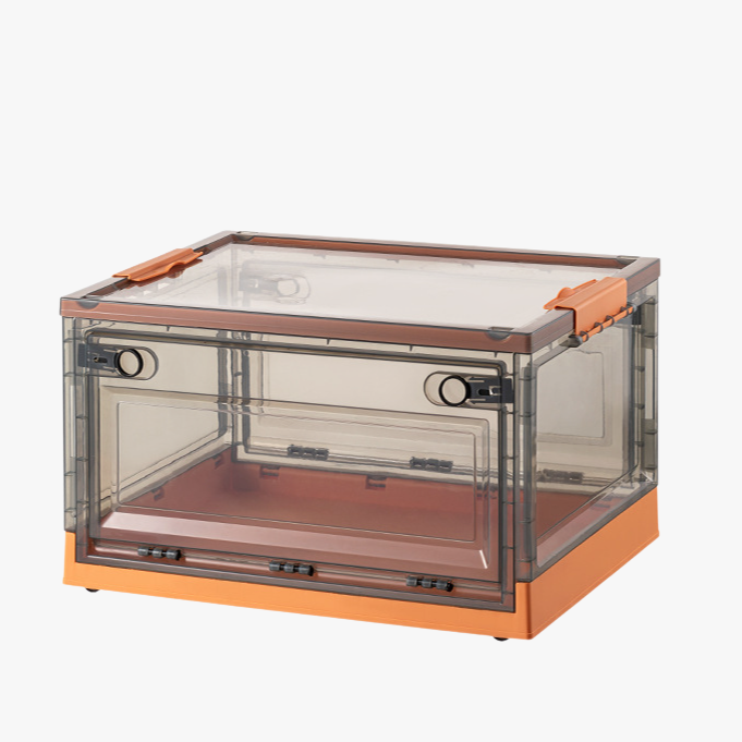 ホーム透明プラスチック収納ボックス折りたたみストレージ服おもちゃ主催者ストレージ ボックス透明プラスチック収納ボックス