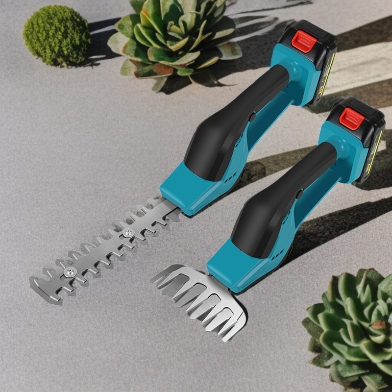 Tondeuse multifonction a batería de litio cortando césped