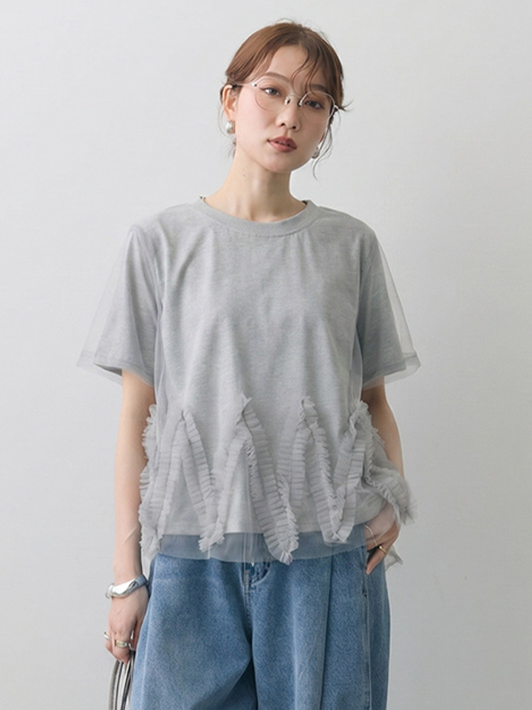 NEW！レディース立体フリルデザイントップス