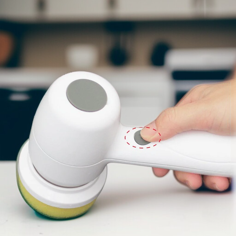 Cepillo eléctrico portátil para lavar platos, ollas y utensilios