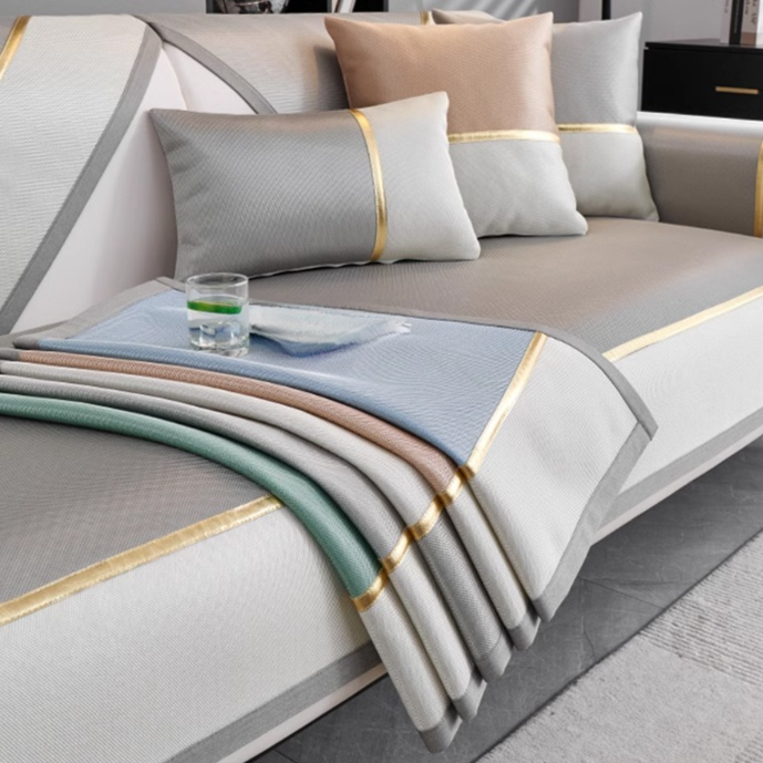 涼感シルクソファ枕カバー・滑り止め機能付き