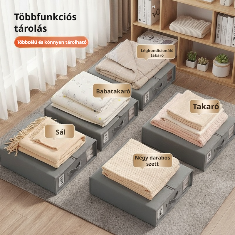 Nemszőtt textil tárolódoboz ruhákhoz, ágyneműhöz, hálószobai tároló