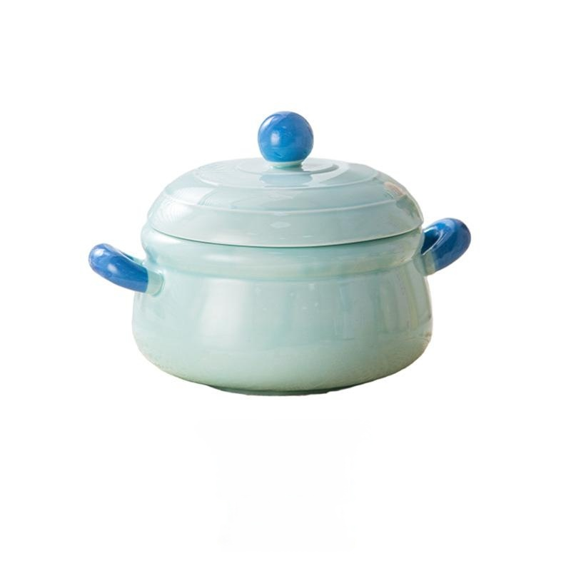 陶瓷泡麵碗帶蓋創意拉麵碗