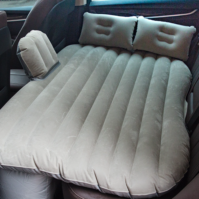Flocked inflatable car mattress
