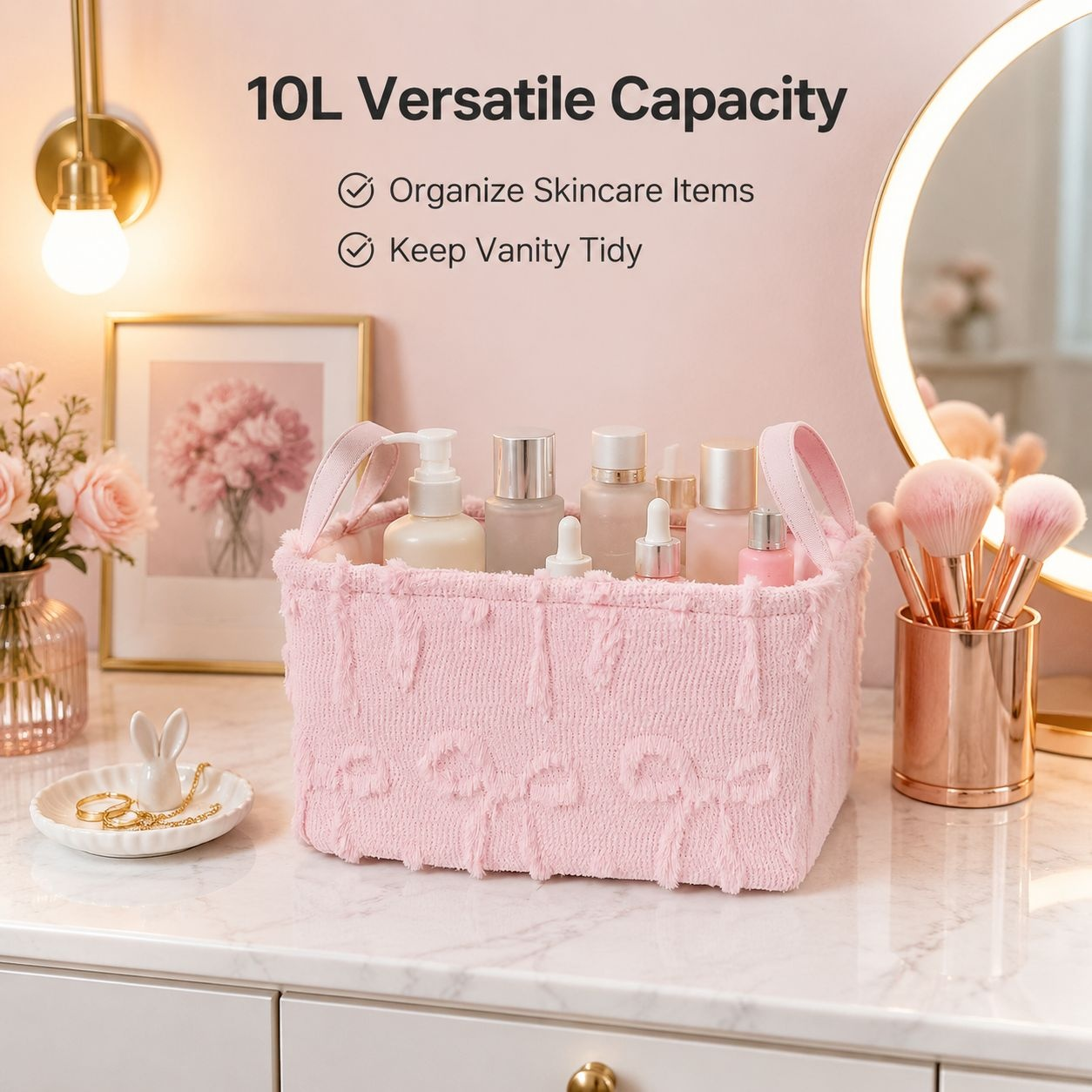 Soft Velvet Storage Basket
