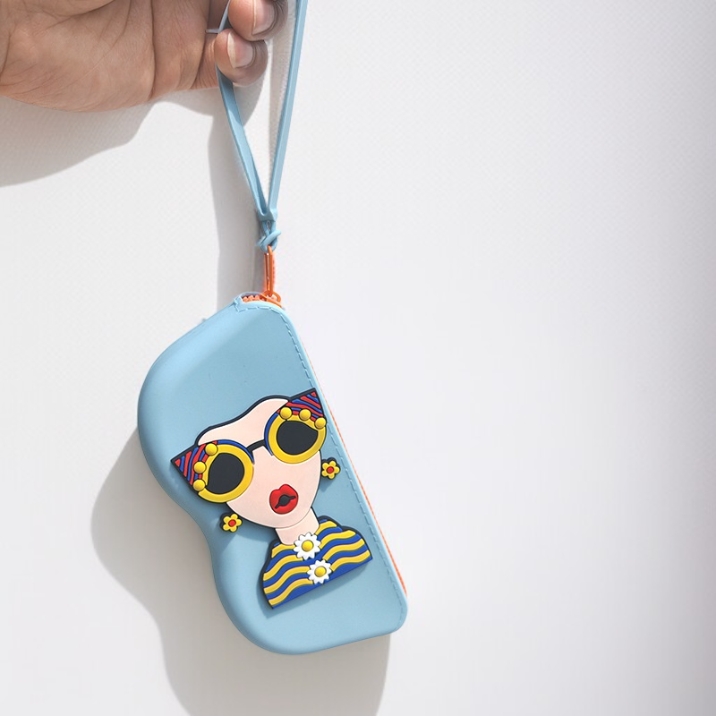 台灣現貨矽膠眼鏡收納