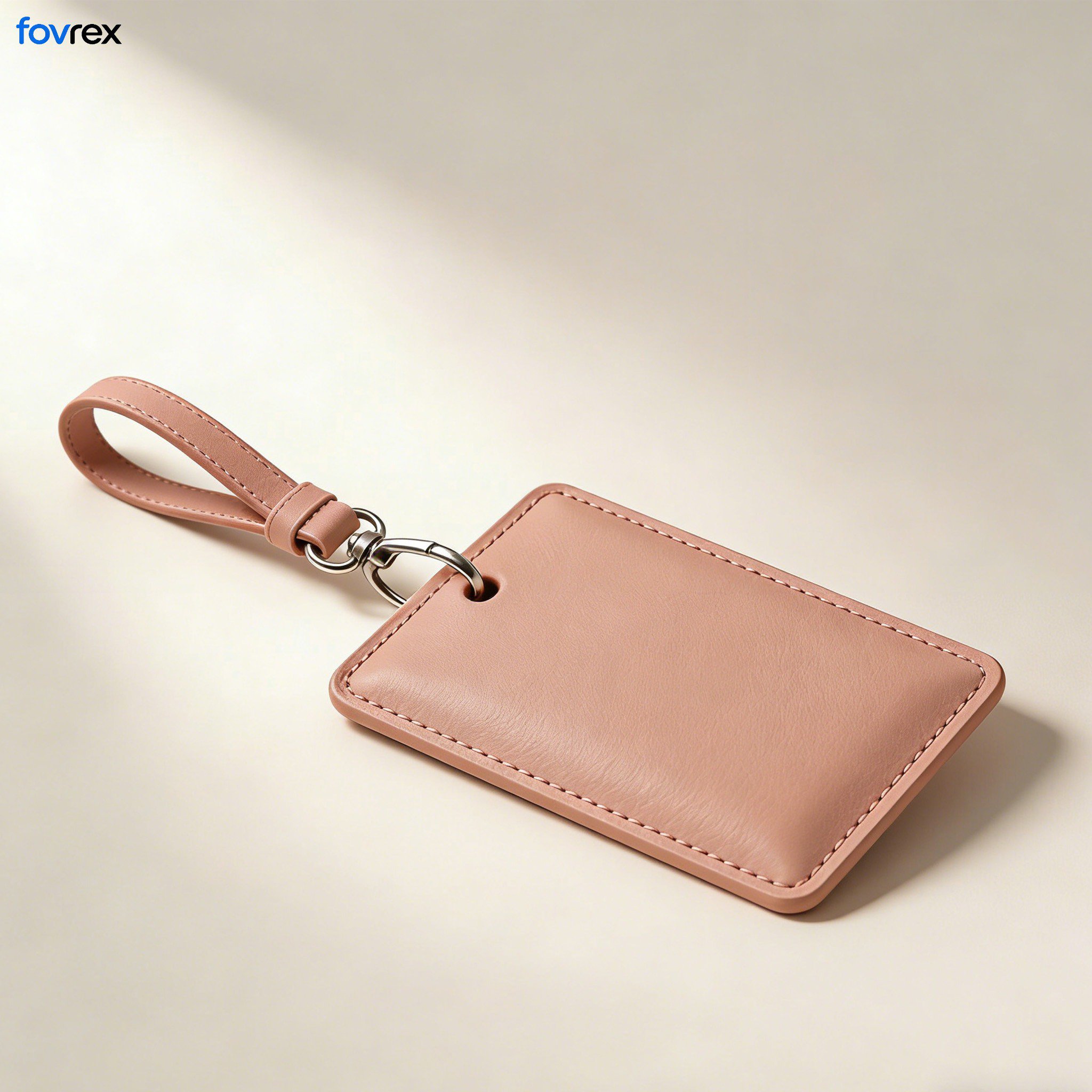 ป้ายติดกระเป๋าเดินทางหนังแบบเรียบง่ายสีดำ