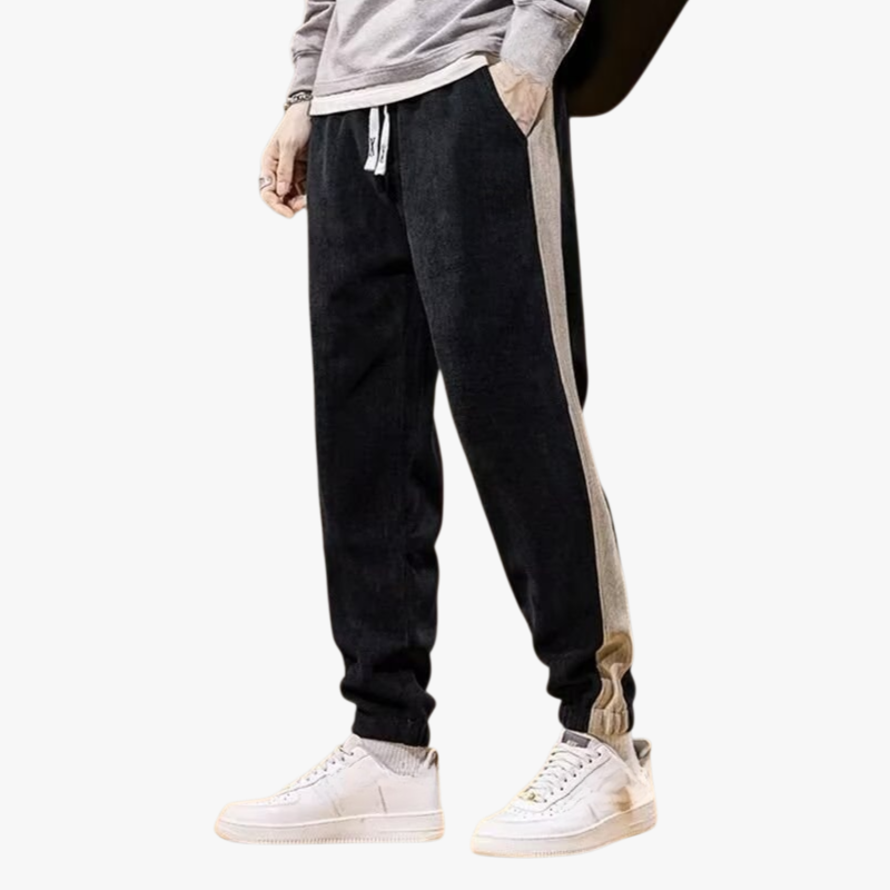 남성 트레이닝 캐주얼 와이드 빅사이즈 기모 도톰 조거 팬츠 추동 기모 와이드 빅사이즈 팬츠