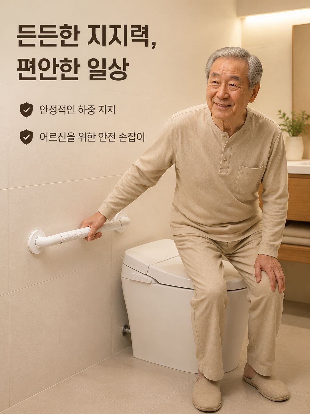욕실 화장실 미끄럼 방지 손잡이 노인 안전 보조 손잡이