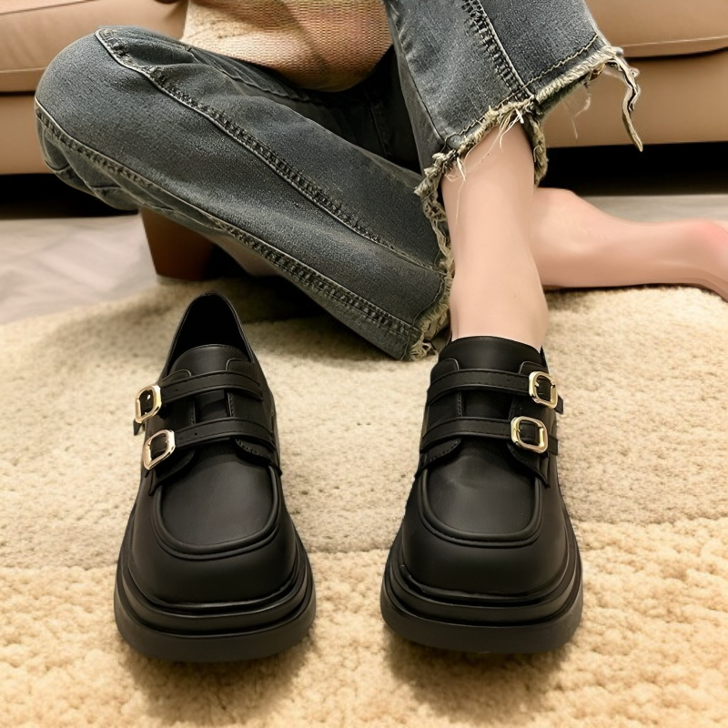 女性の夏のマフィンの底の単一の靴 高さを高める厚底片足あぶみ婦人靴 女性の単一の靴レトロな夏のマフィンの底の単一の靴