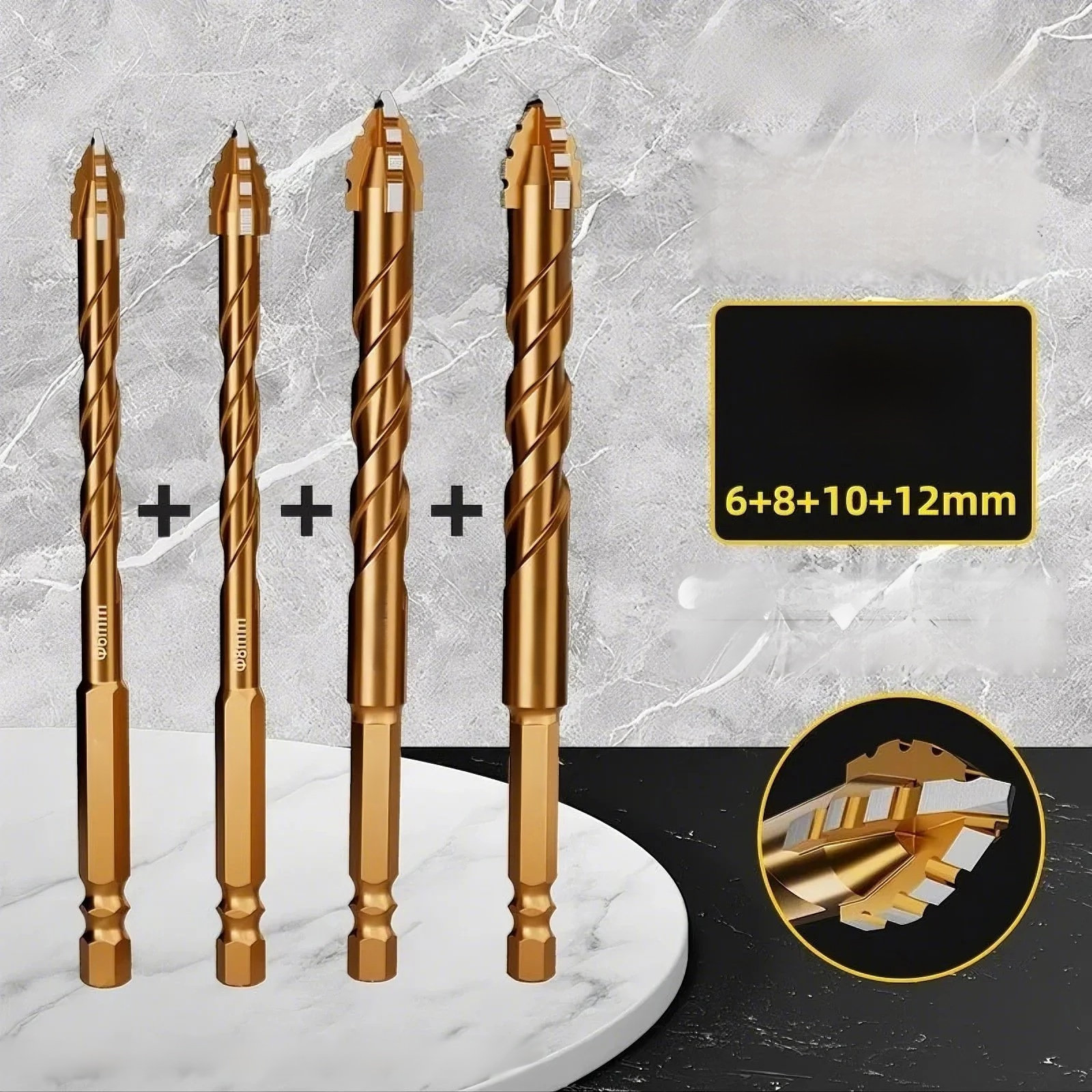 [콘크리트 파쇄기] 고경도 4날 편심 드릴 비트