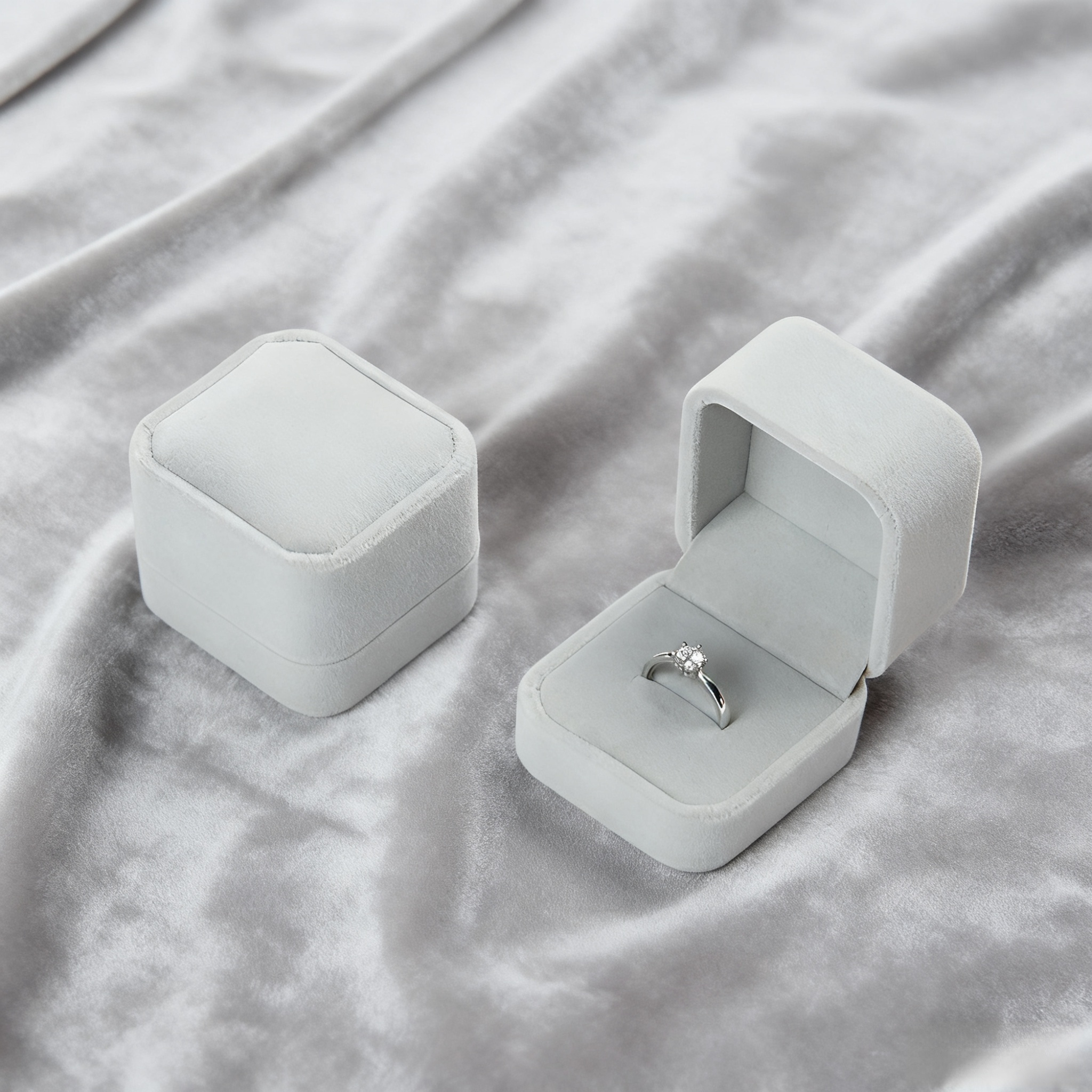 ベルベットリングケース ジュエリーボックス アクセサリー収納盒