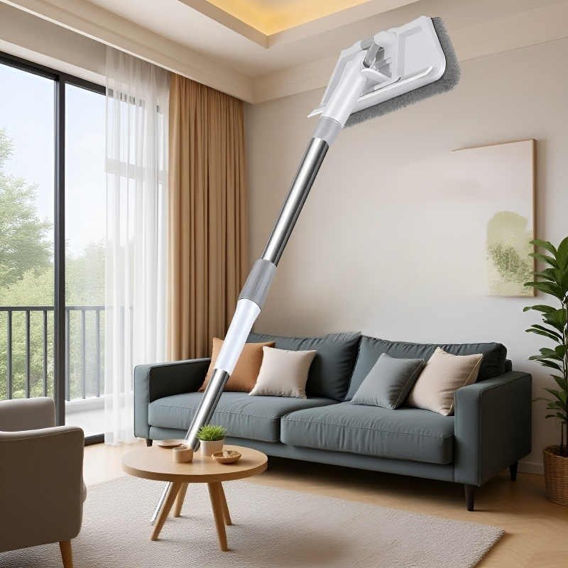Foldable Triangular Multipurpose Mop for Home, Adjustable Length, Ceiling and Window Cleaning Tool