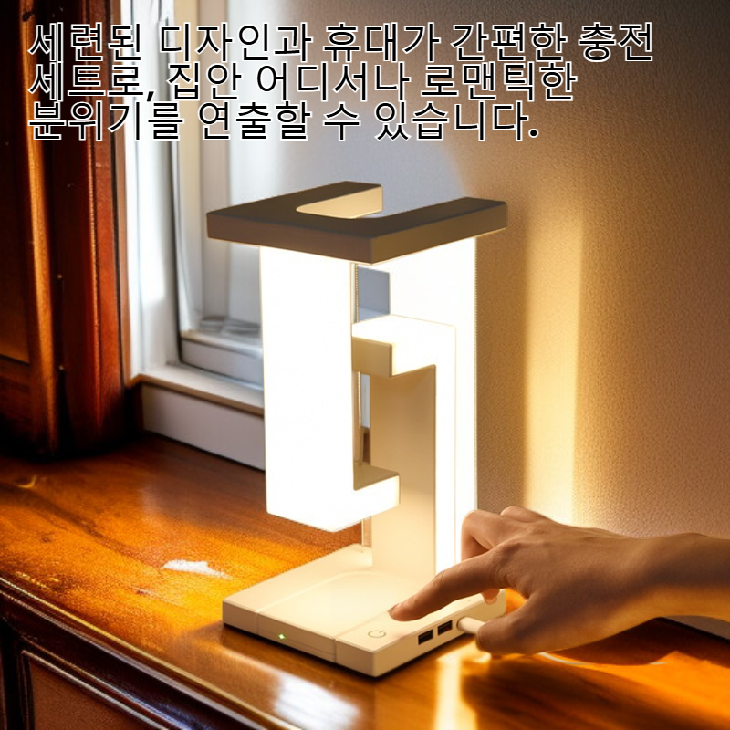  밸런타인데이 로맨틱 현탁 라디오 램프 충전 세트