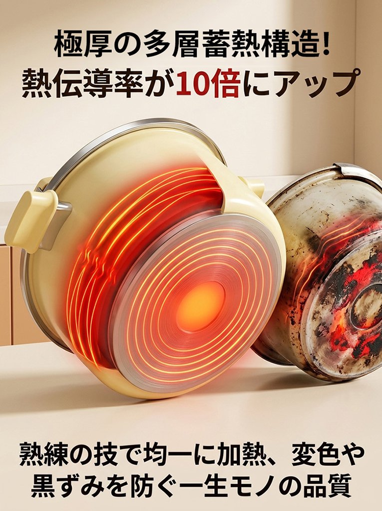 内鍋チタン100%ホーロー微加圧調理鍋