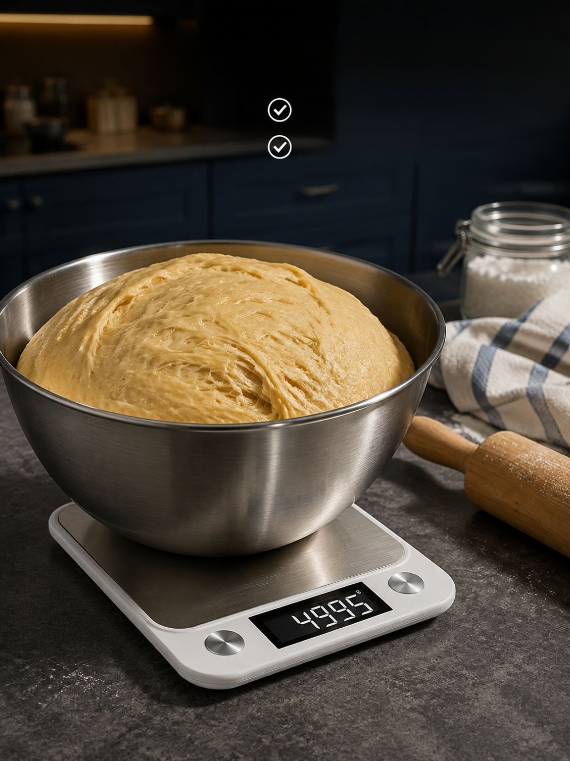 Edelstahl Küchenwaage mit beleuchtetem Display